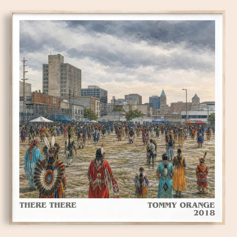 There There literary book poster by Tommy Orange – framed literary art print