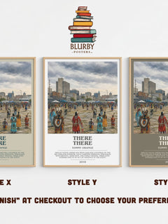 There There Bookish Wall Art by Tommy Orange – Style X, Y and Z side by side – choose your finish