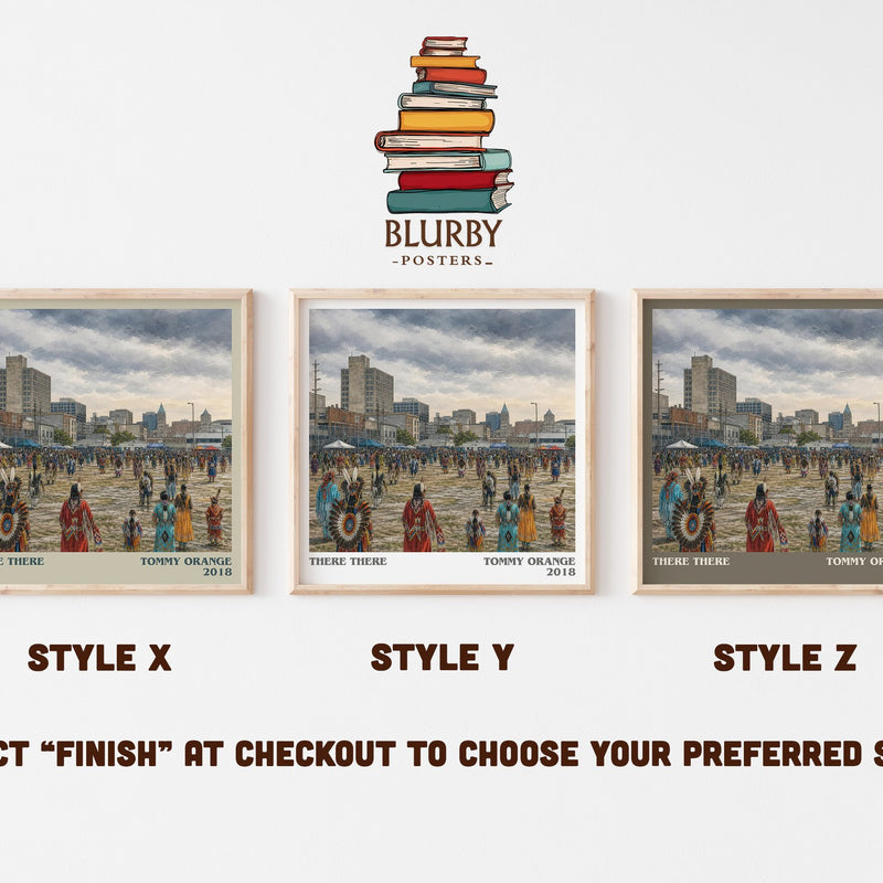 There There literary print in frame leaning in hallway – contemporary fiction wall art