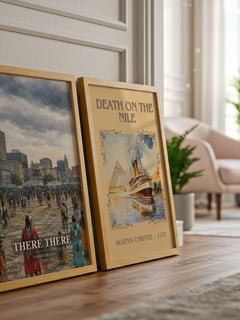 There There watercolour print framed by window – literary home decor