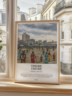 There There Bookish Wall Art by Tommy Orange – framed print by a bright window