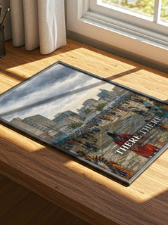 There There watercolour book poster framed on wall – contemporary fiction wall art