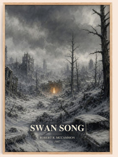 Swan Song watercolour book poster by Robert R. McCammon – framed literary art print