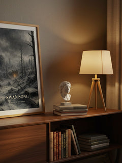 Swan Song watercolour print on bookshelf – Robert R. McCammon fan gift