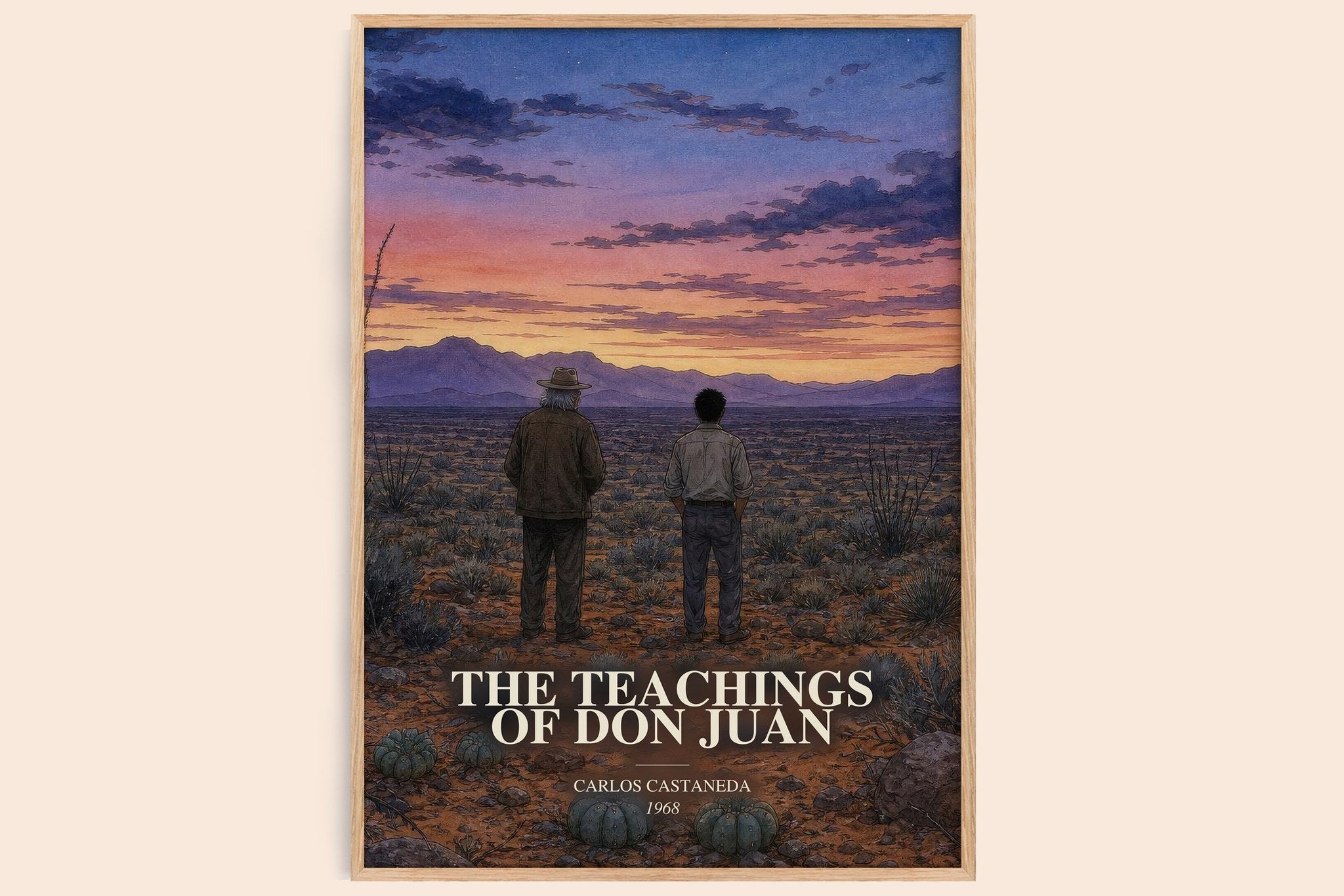 Teachings Of Don Juan Book Watercolour Illustration by C. Castaneda