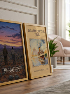 The Teachings Of Don Juan watercolour print framed by window – literary home decor