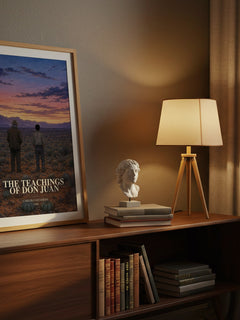 The Teachings Of Don Juan watercolour print on bookshelf – Carlos Castaneda fan gift
