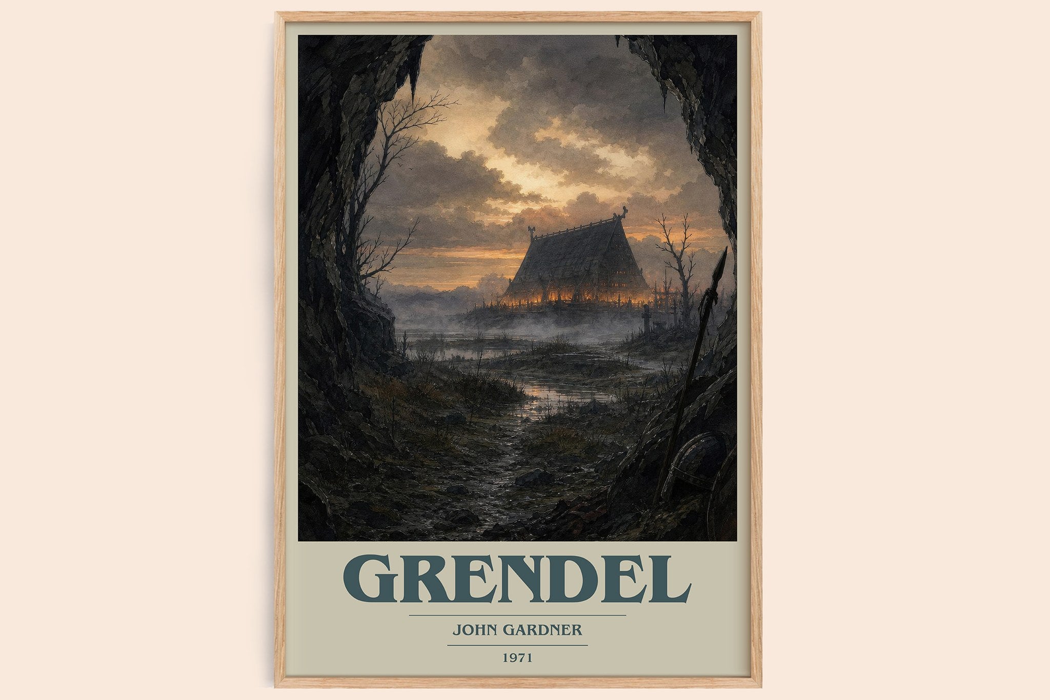 Grendel Book Cover Poster by John Gardner