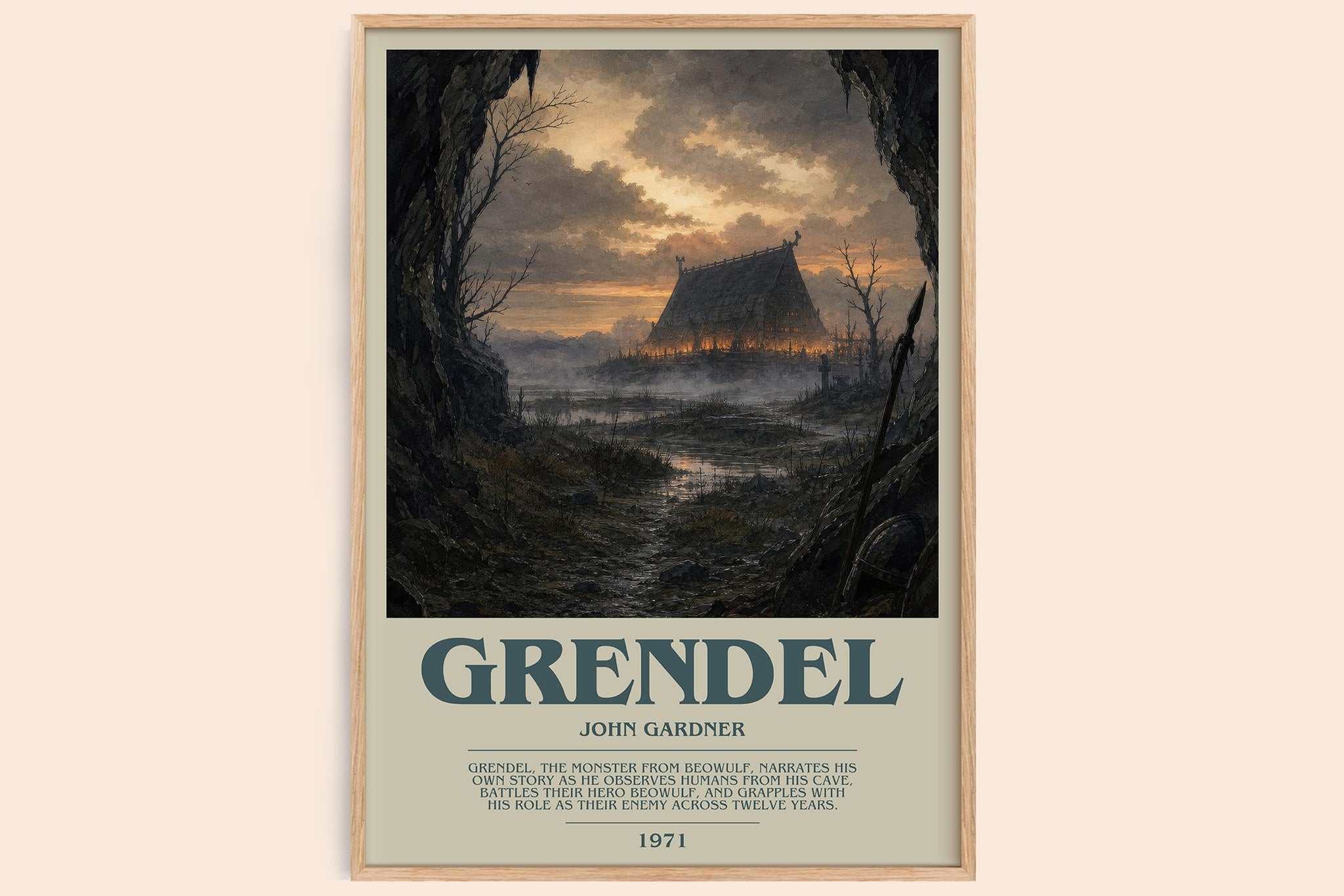 Grendel Bookish Wall Art by John Gardner