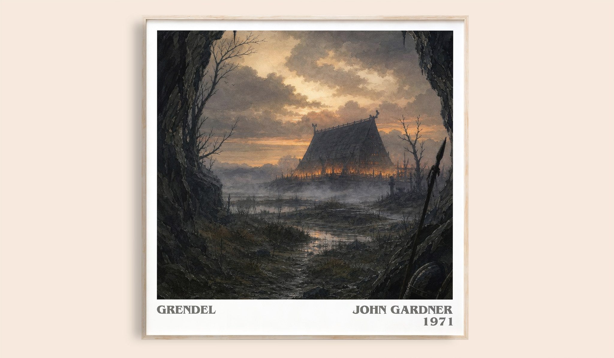 Grendel Literary Art Print by John Gardner