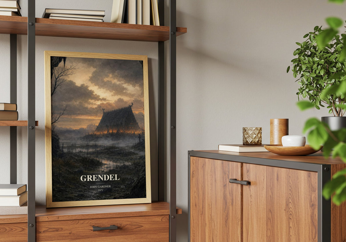 Grendel book watercolour illustration paper finish options – matte satin gloss