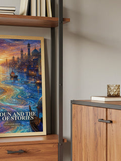 Haroun and the Sea of Stories book watercolour illustration paper finish options – matte satin gloss
