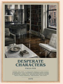 Desperate Characters Bookish Wall Art by Paula Fox – framed poster