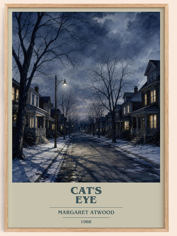Cat's Eye book cover book poster by Margaret Atwood – framed literary art print