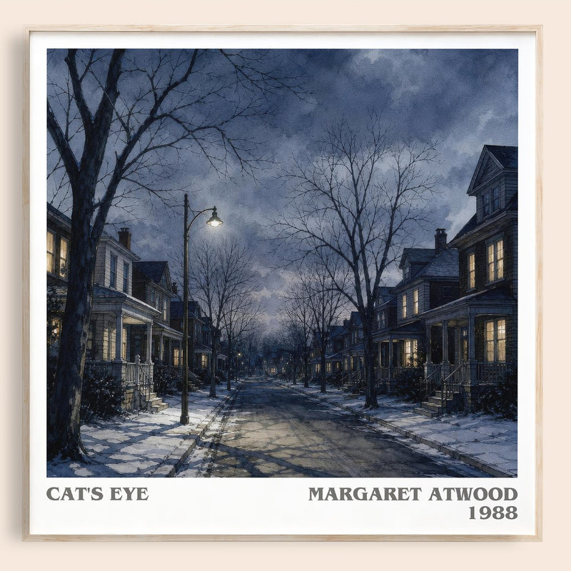 Cat's Eye literary book poster by Margaret Atwood – framed literary art print