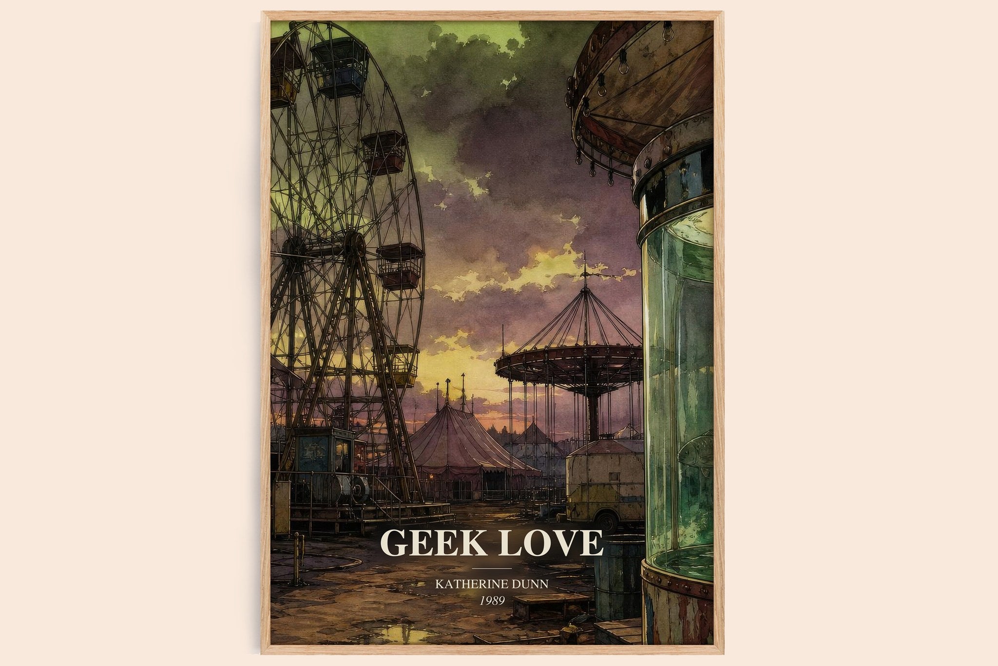 Geek Love Book Watercolour Illustration by Katherine Dunn