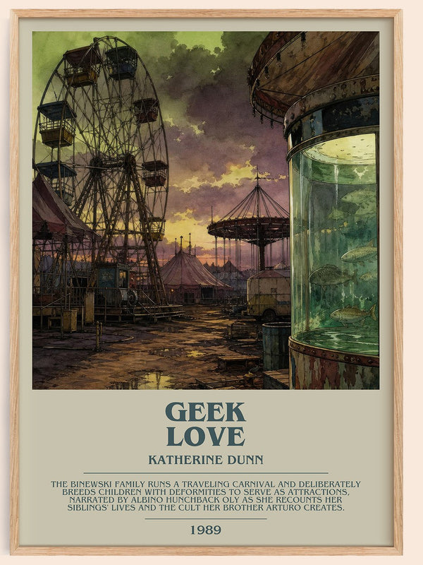 Geek Love Bookish Wall Art by Katherine Dunn – framed poster