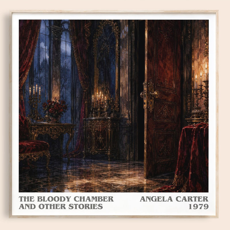 The Bloody Chamber And Other Stories literary book poster by Angela Carter – framed literary art print