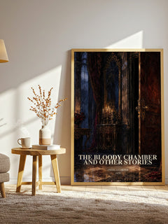 The Bloody Chamber And Other Stories watercolour print in frame leaning in hallway – literary fiction wall art