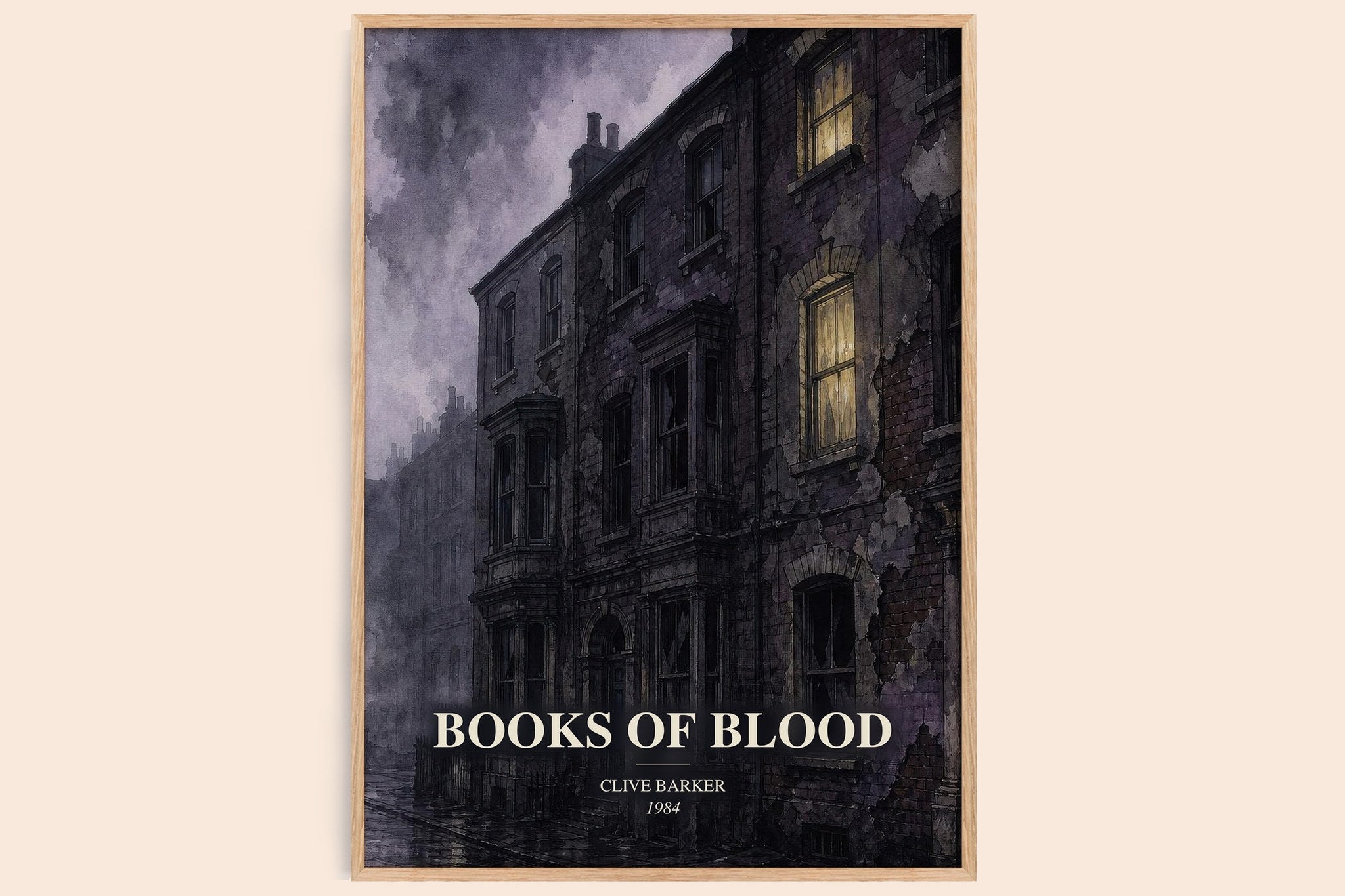Books of Blood Book Watercolour Illustration by Clive Barker