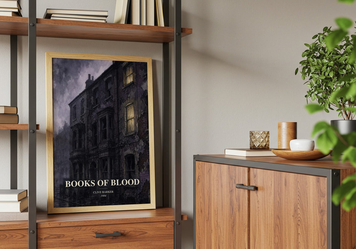 Books of Blood book watercolour illustration paper finish options – matte satin gloss
