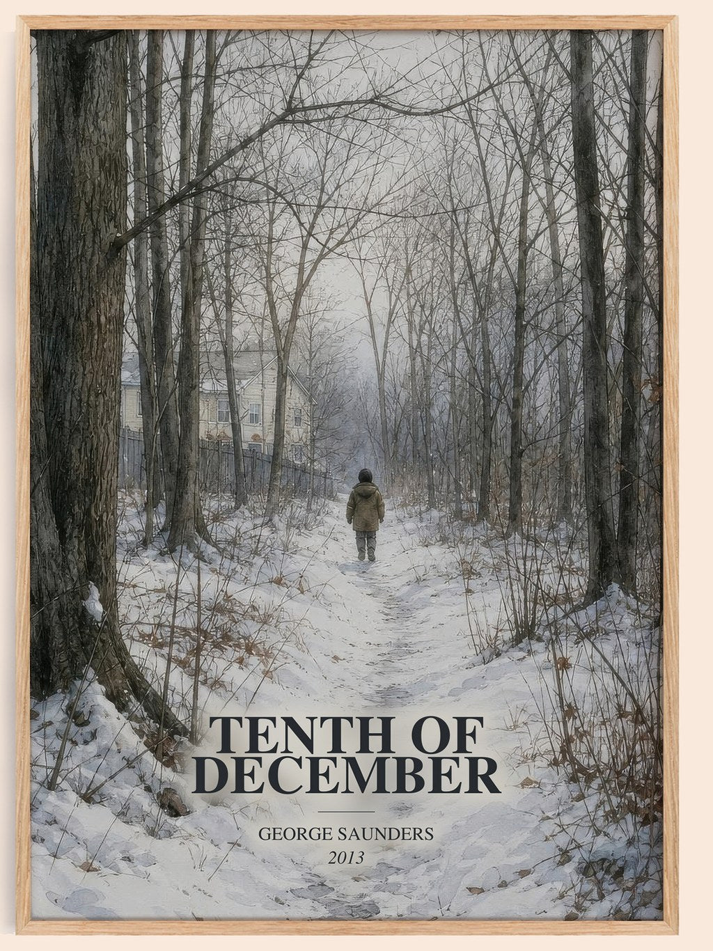 Tenth of December watercolour book poster by George Saunders – framed literary art print