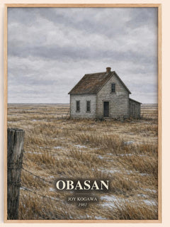 Obasan watercolour book poster by Joy Kogawa – framed literary art print
