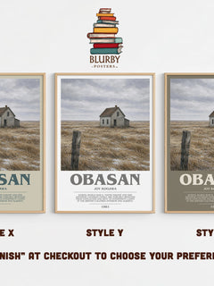 Obasan Bookish Wall Art by Joy Kogawa – Style X, Y and Z side by side – choose your finish