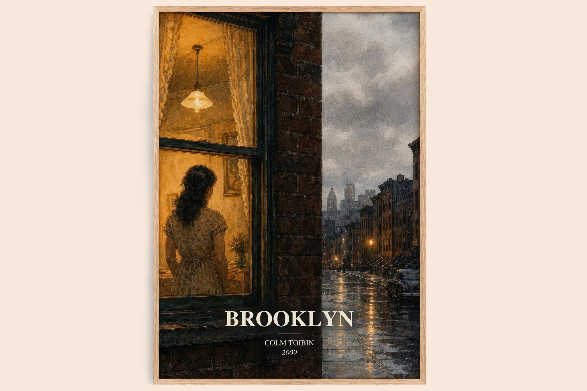 Brooklyn Book Watercolour Illustration by Colm Toibin