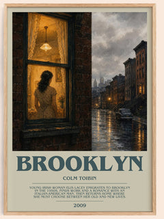 Brooklyn Bookish Wall Art by Colm Toibin – framed poster