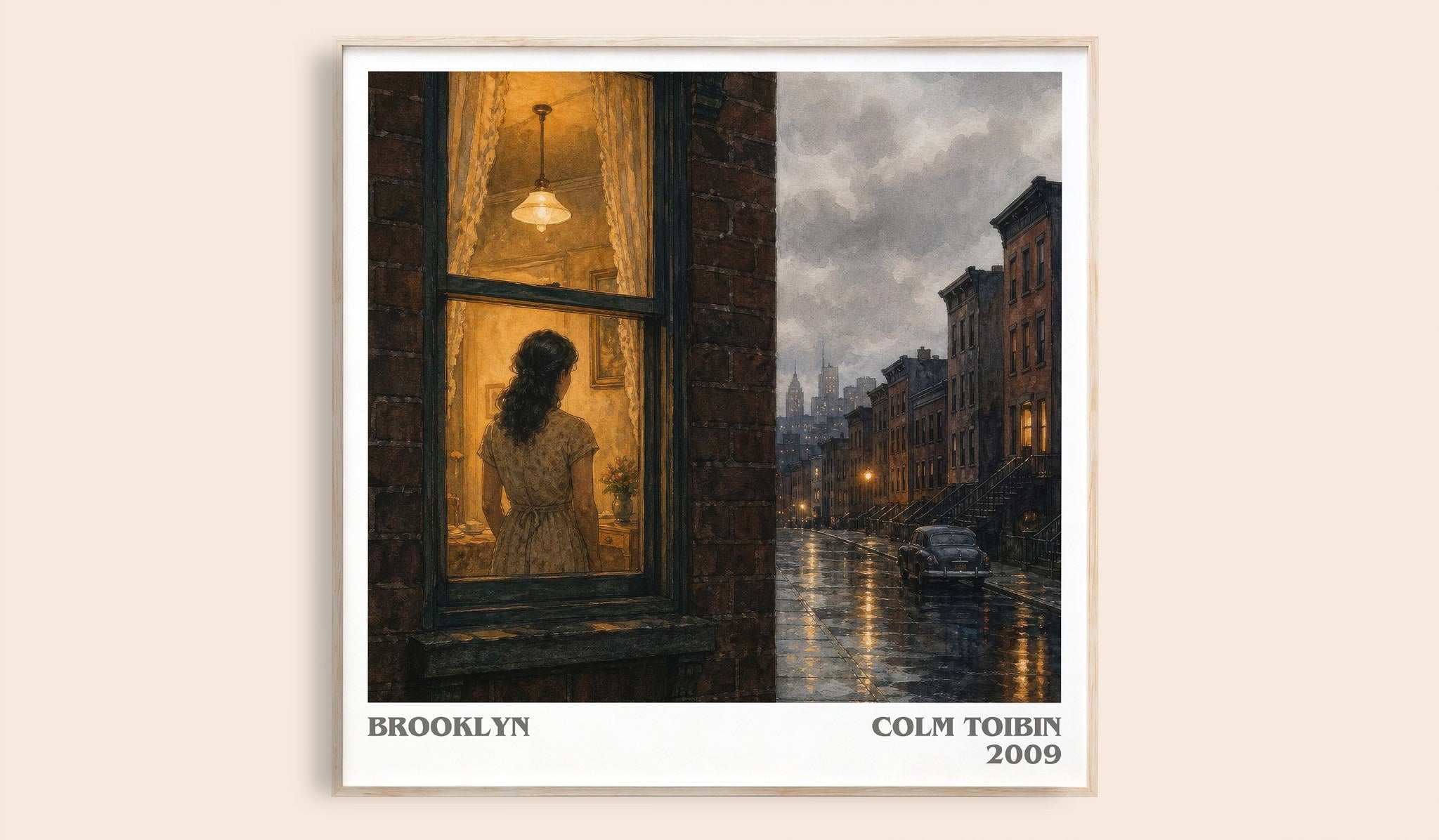 Brooklyn Literary Art Print by Colm Toibin