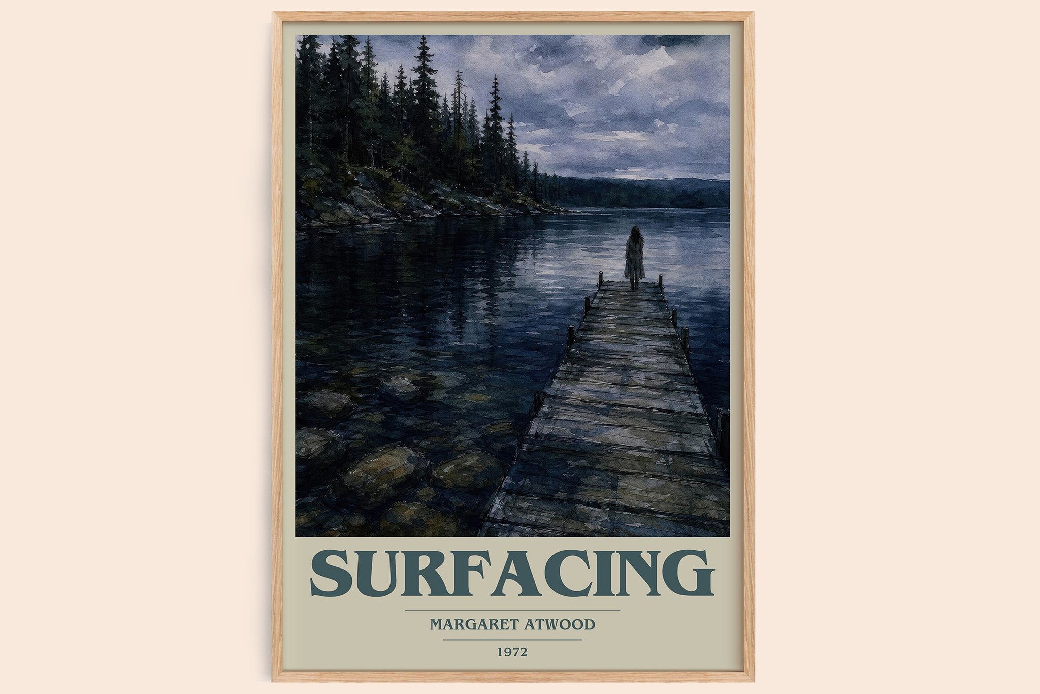 Surfacing Book Cover Poster by Margaret Atwood