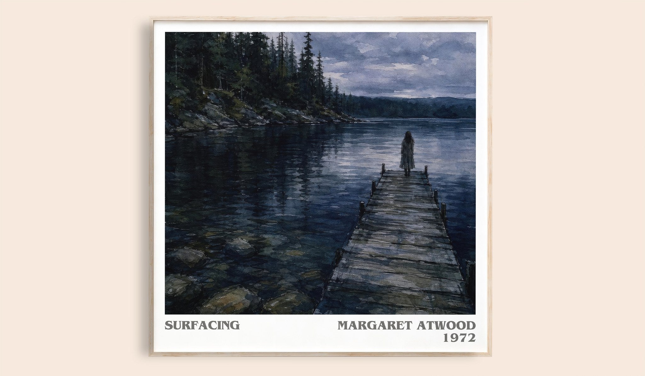 Surfacing Literary Art Print by Margaret Atwood