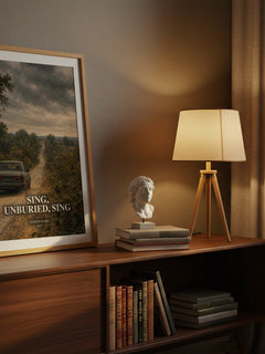 Sing, Unburied, Sing watercolour print on bookshelf – Jesmyn Ward fan gift