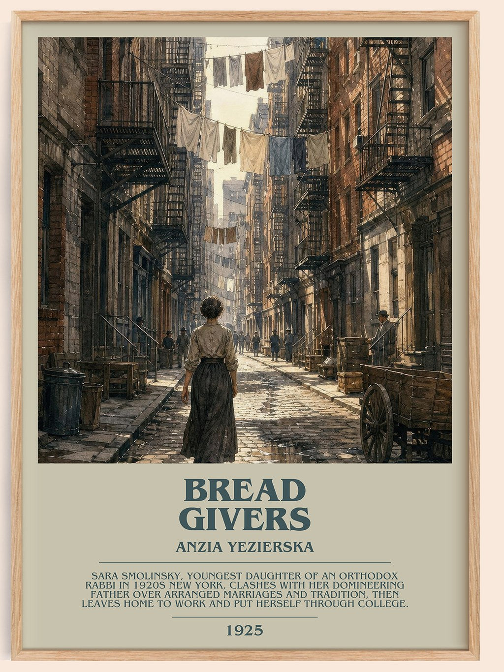 Bread Givers Bookish Wall Art by Anzia Yezierska – framed poster