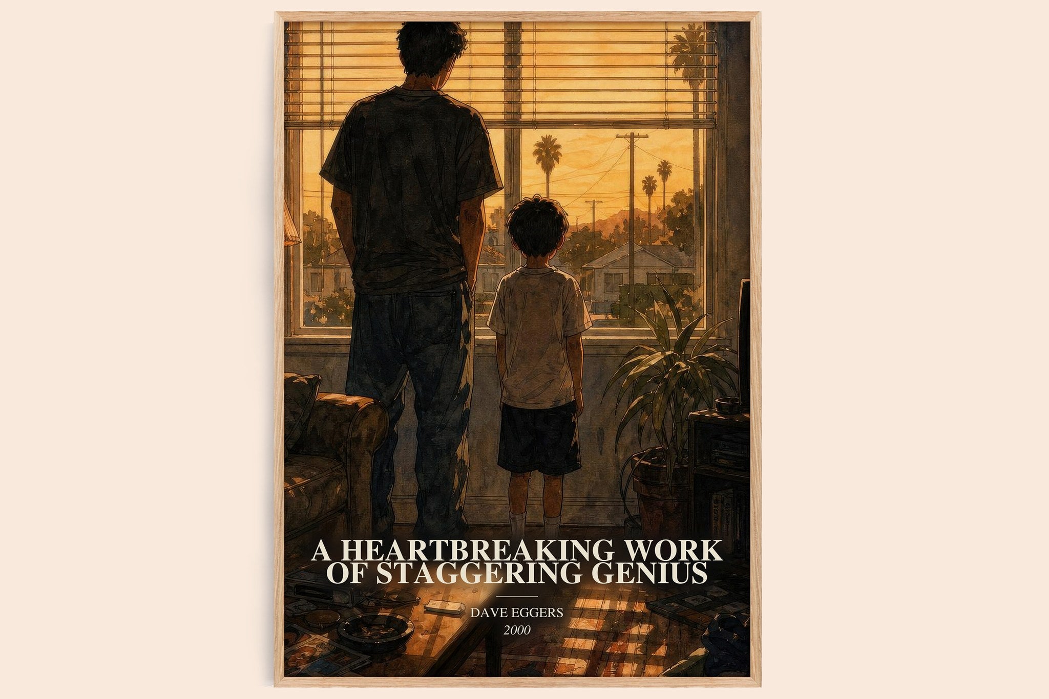 A Heartbreaking Work of Staggering Genius Book Watercolour Illustration by Dave Eggers