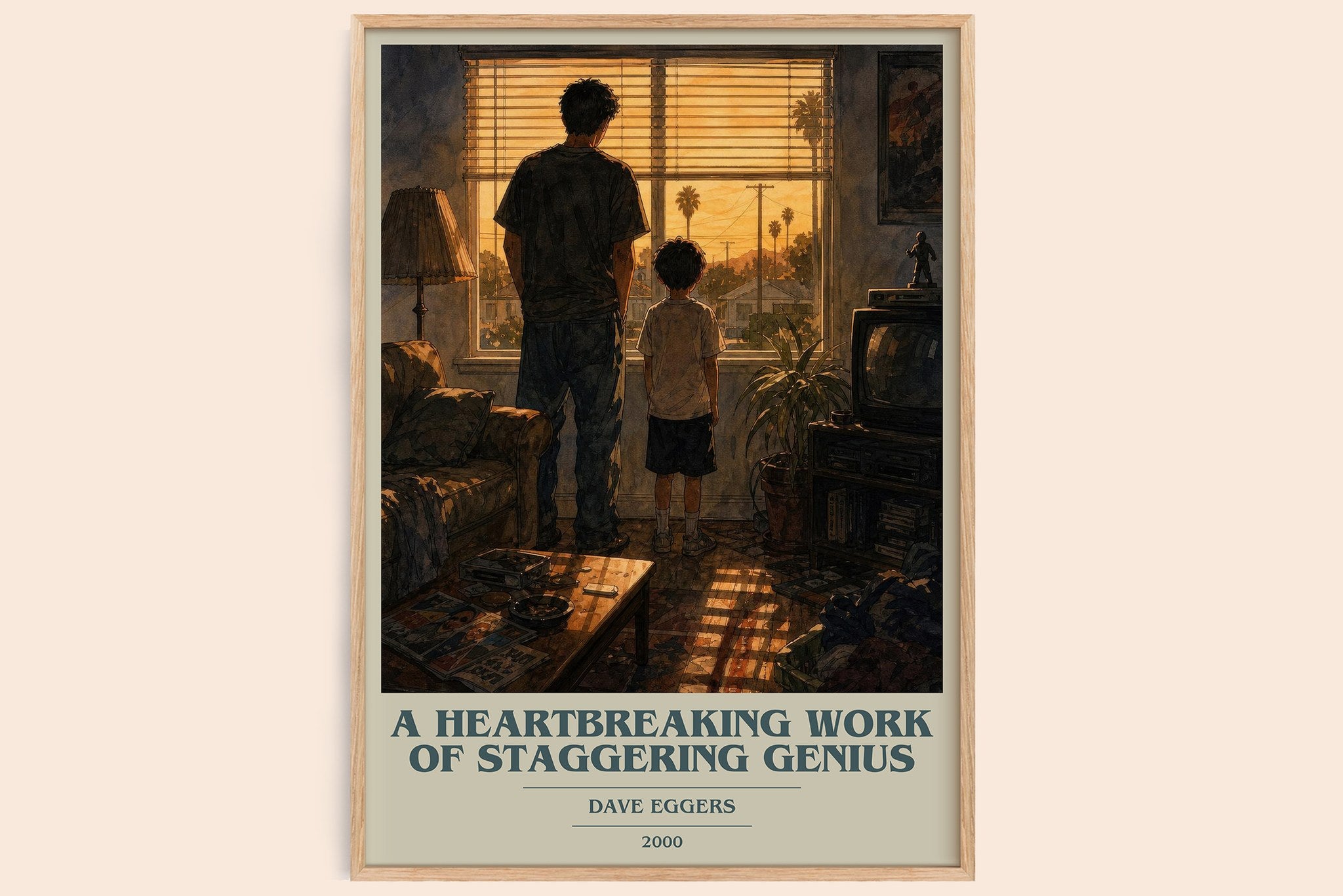Heartbreaking Work of Staggering Genius Book Cover Poster by D. Eggers