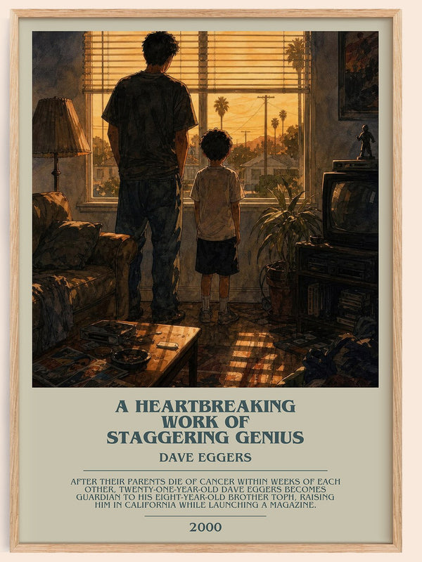 Heartbreaking Work of Staggering Genius Bookish Wall Art by D. Eggers – framed poster