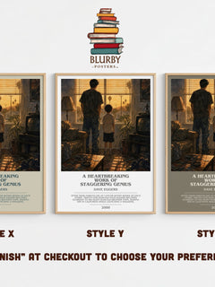 Heartbreaking Work of Staggering Genius Bookish Wall Art by D. Eggers – Style X, Y and Z side by side – choose your finish
