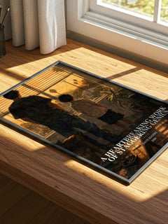 A Heartbreaking Work of Staggering Genius watercolour book poster framed on wall – memoir wall art