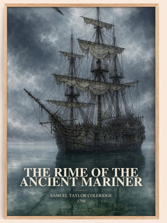 The Rime of the Ancient Mariner watercolour book poster by Samuel Taylor Coleridge – framed literary art print