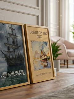 The Rime of the Ancient Mariner watercolour print framed by window – literary home decor
