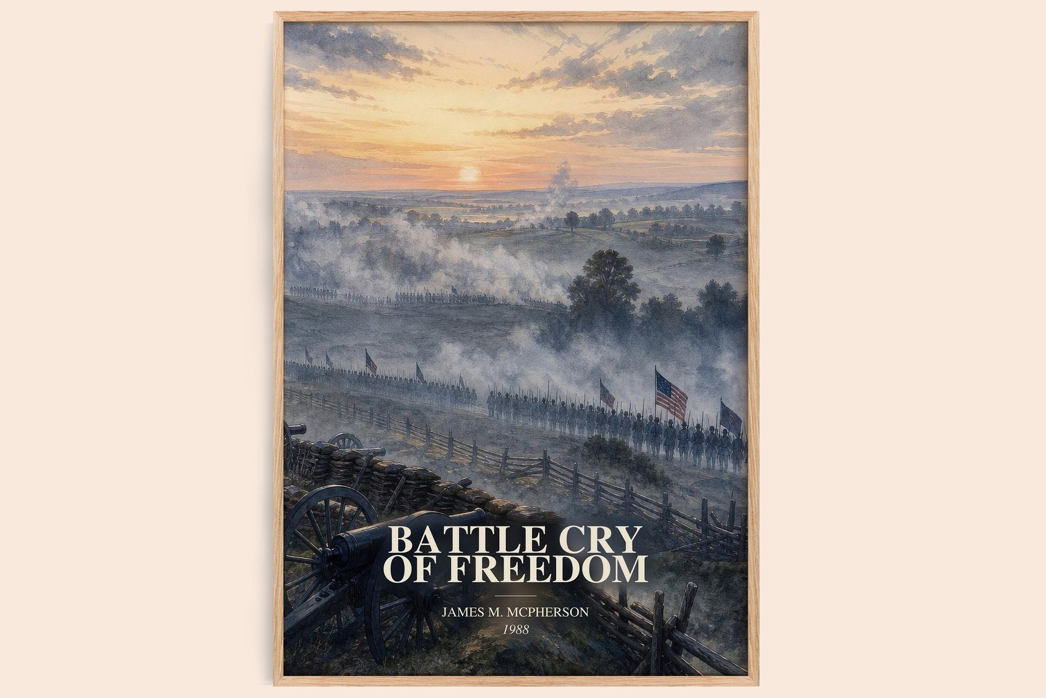 Battle Cry of Freedom Book Watercolour Illustration by J. McPherson