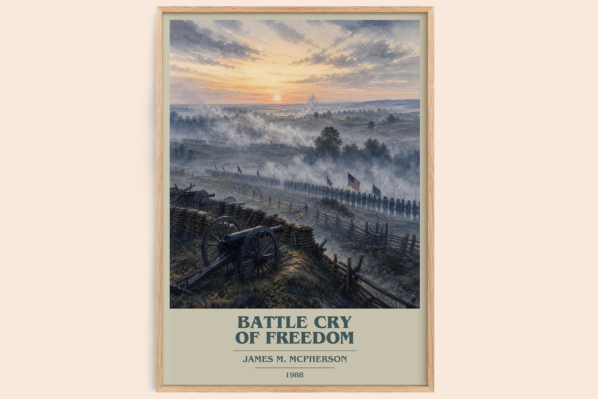 Battle Cry of Freedom Book Cover Poster by James M. McPherson