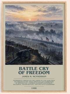 Battle Cry of Freedom Bookish Wall Art by James M. McPherson – framed poster