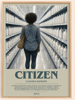 Citizen Bookish Wall Art by Claudia Rankine – framed poster