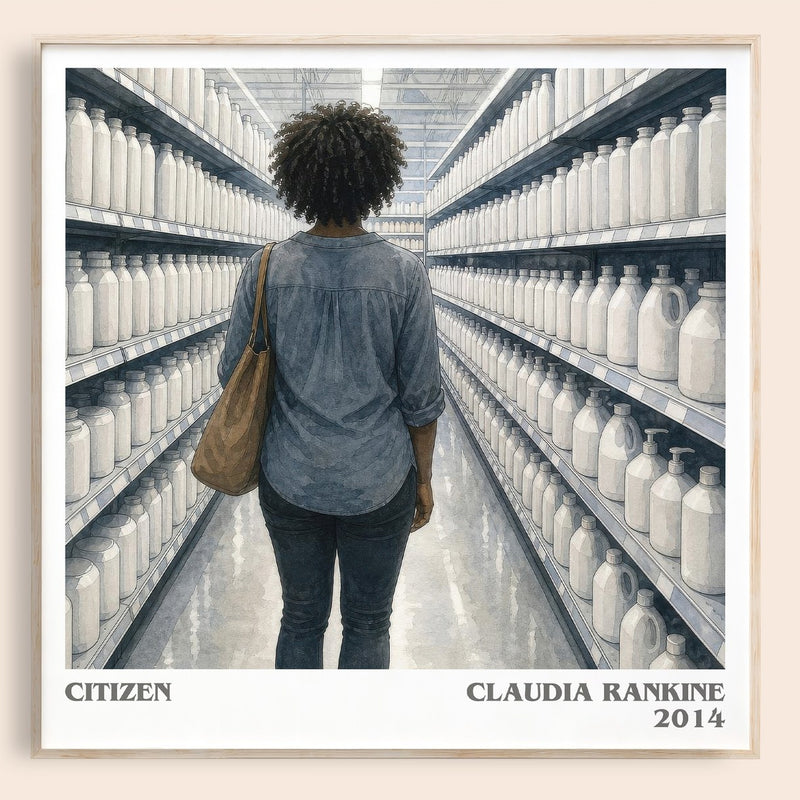 Citizen literary book poster by Claudia Rankine – framed literary art print
