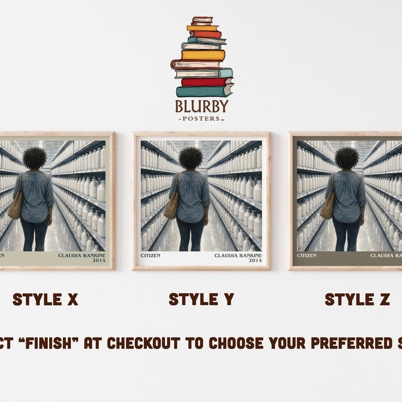 Citizen literary print in frame leaning in hallway – poetry wall art