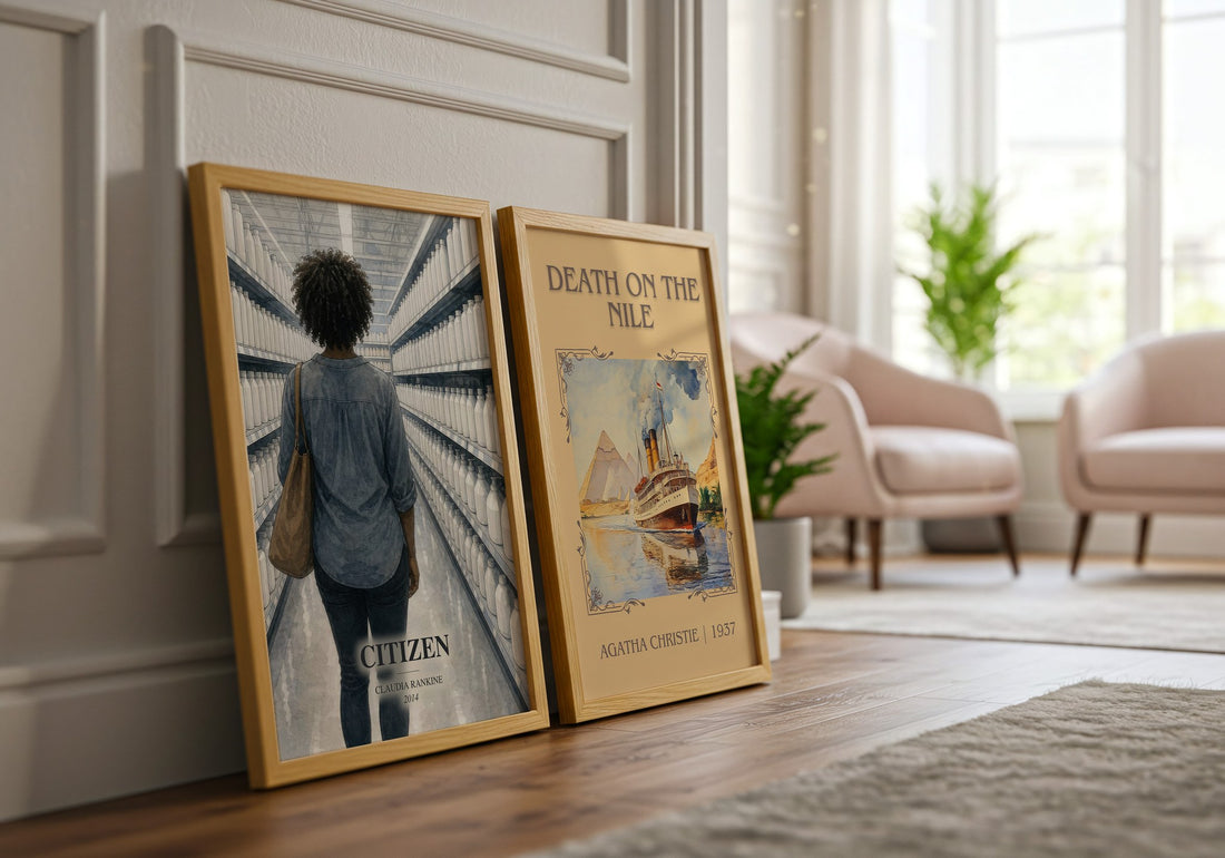 Citizen watercolour print framed by window – literary home decor
