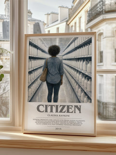 Citizen Bookish Wall Art by Claudia Rankine – framed print by a bright window